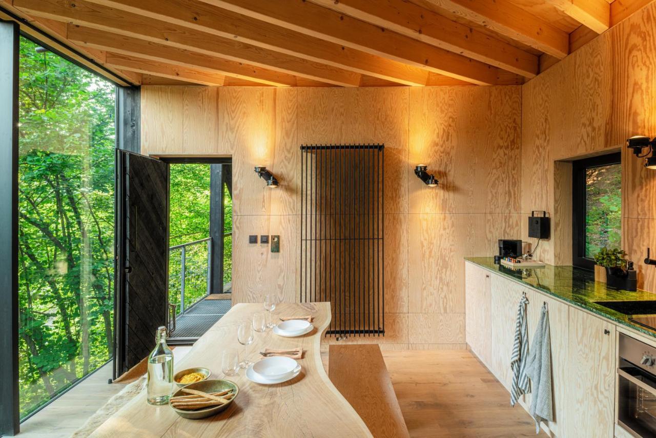 Hutstuf - The Fox & Private Outdoor Spa La Roche-en-Ardenne Exterior foto