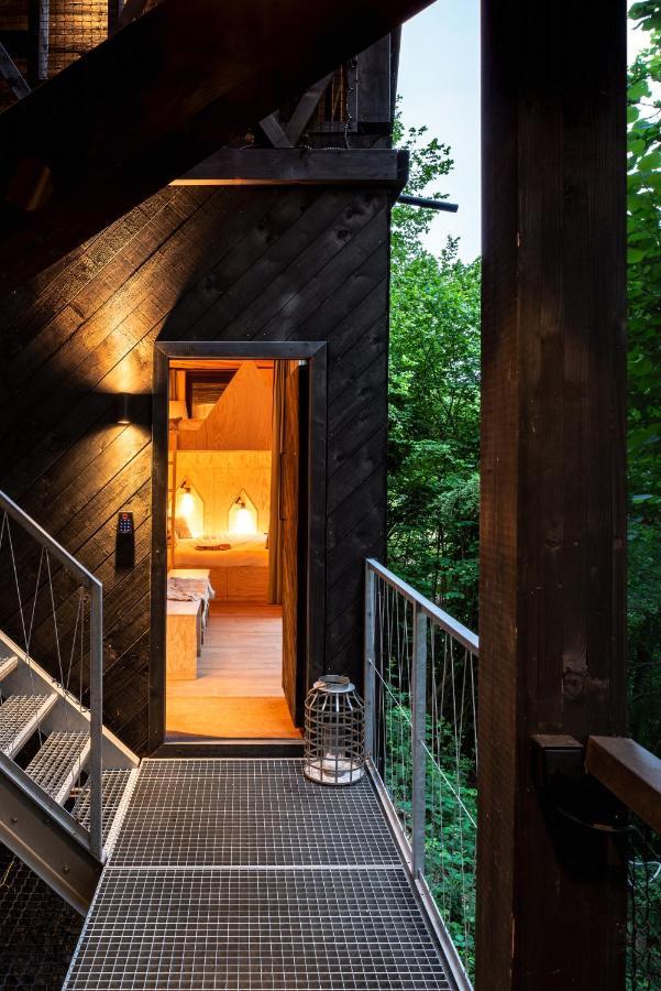 Hutstuf - The Fox & Private Outdoor Spa La Roche-en-Ardenne Exterior foto