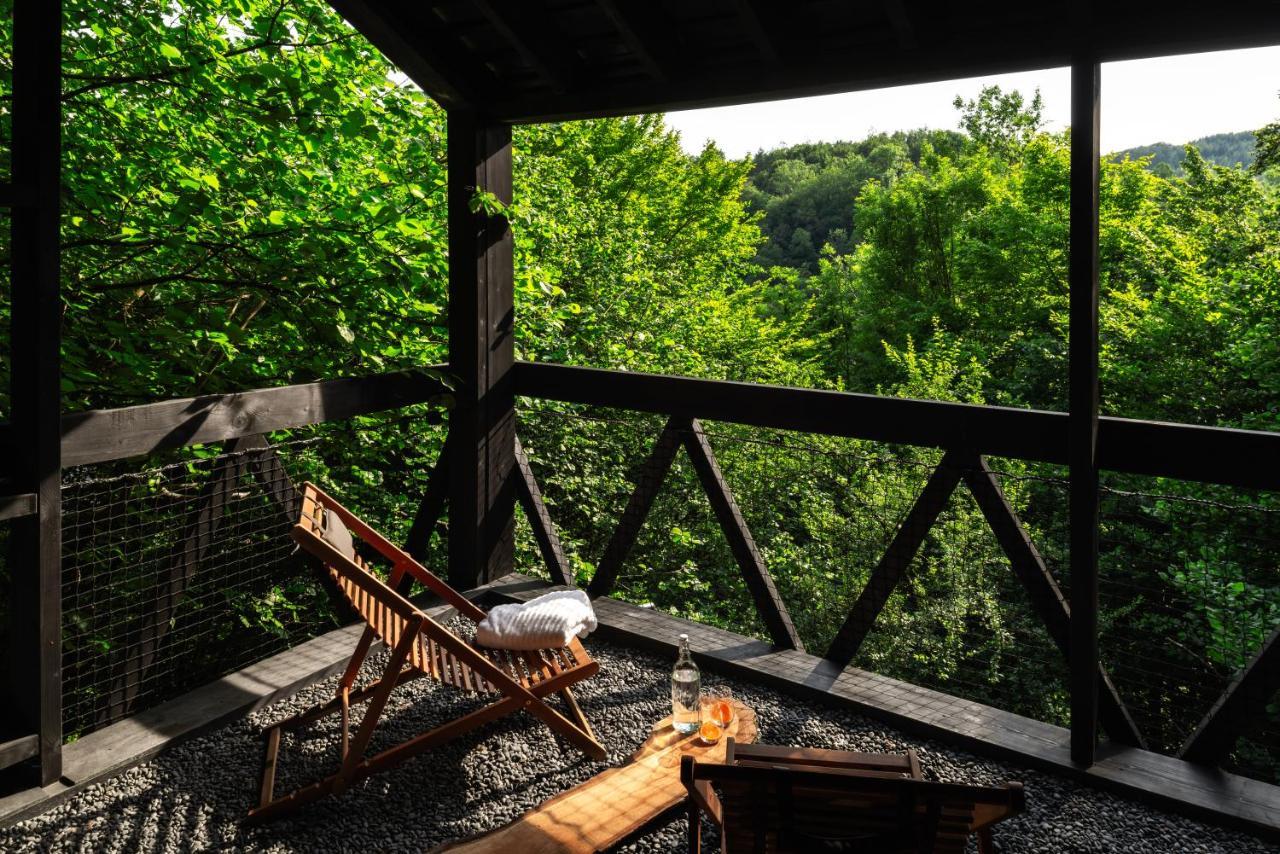Hutstuf - The Fox & Private Outdoor Spa La Roche-en-Ardenne Exterior foto